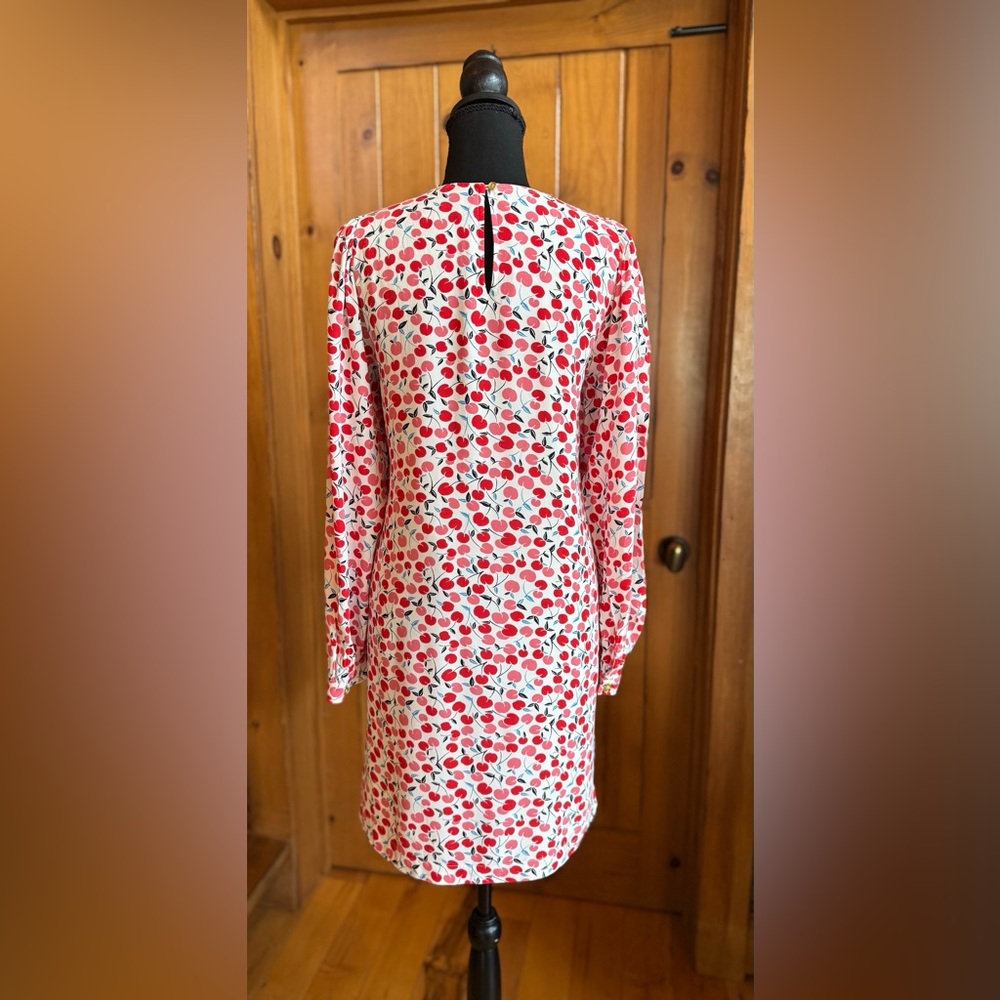 LOFT Cherry Print Balloon Sleeve Swing Dress (M) - Picture 5 of 17